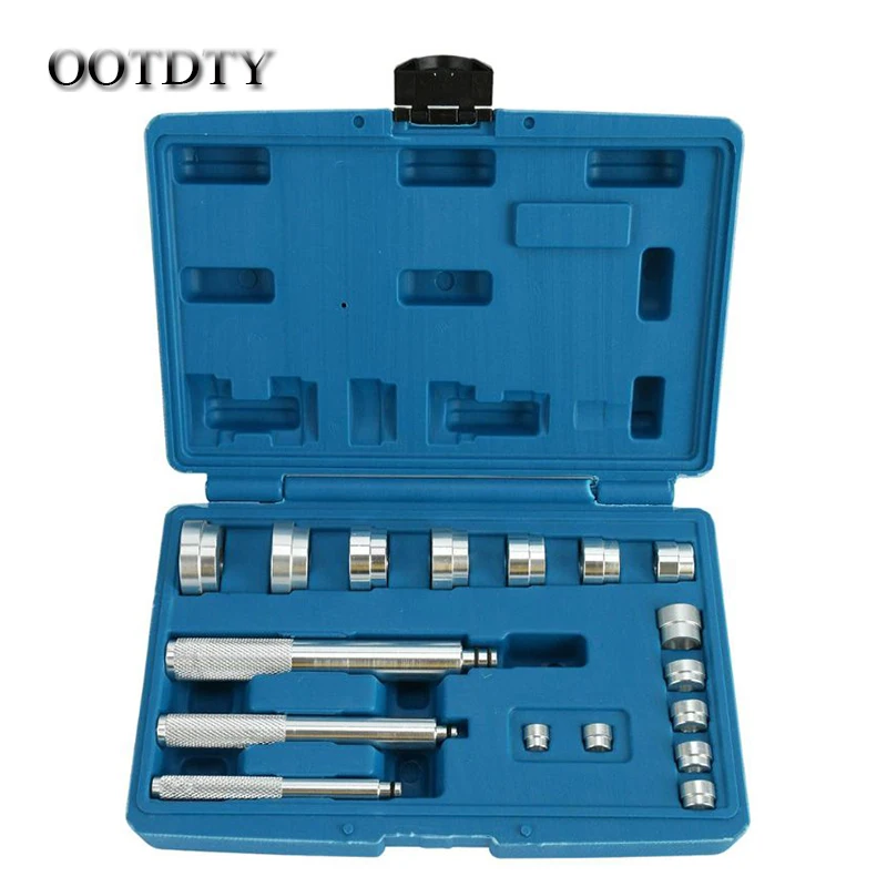 

OOTDTY 17pcs/set Aluminium Wheel Bearing Race Seal Drivers Bush Removal Tool Kit hand tools dorp shipping