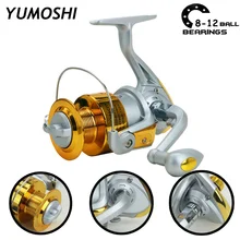 Высококачественная металлическая спиннинговая Рыболовная катушка 8BB соленая вода спиннинговая Рыболовная катушка 5,5: 1 Катушка для спиннинга