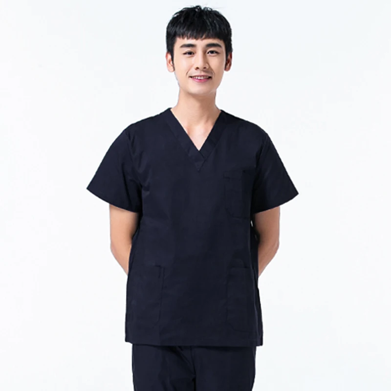 High quality Hospital doctor Nurse Scrub Tops Dentist clinic pharmacy Pet veterinar workwear nurse medical shirts men and women - Цвет: man-Only tops