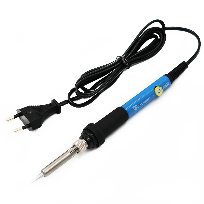 Power: Under 50W, Color: Blue, Plug Type: US Soldering SumSour 50W 60W Adjustable Temperature Electric Soldering Iron Handle Heat Pencil Tool 