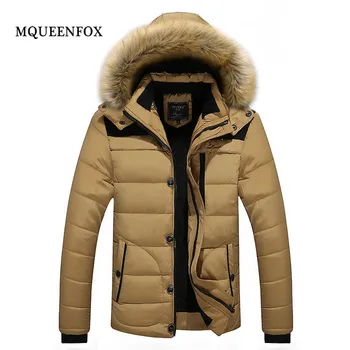 

Winter Jacket Men Long Fur Collar Hooded Parka for Men 2019 Thick Warm Army Military Tactical Windproof Outerwear Sports Coat