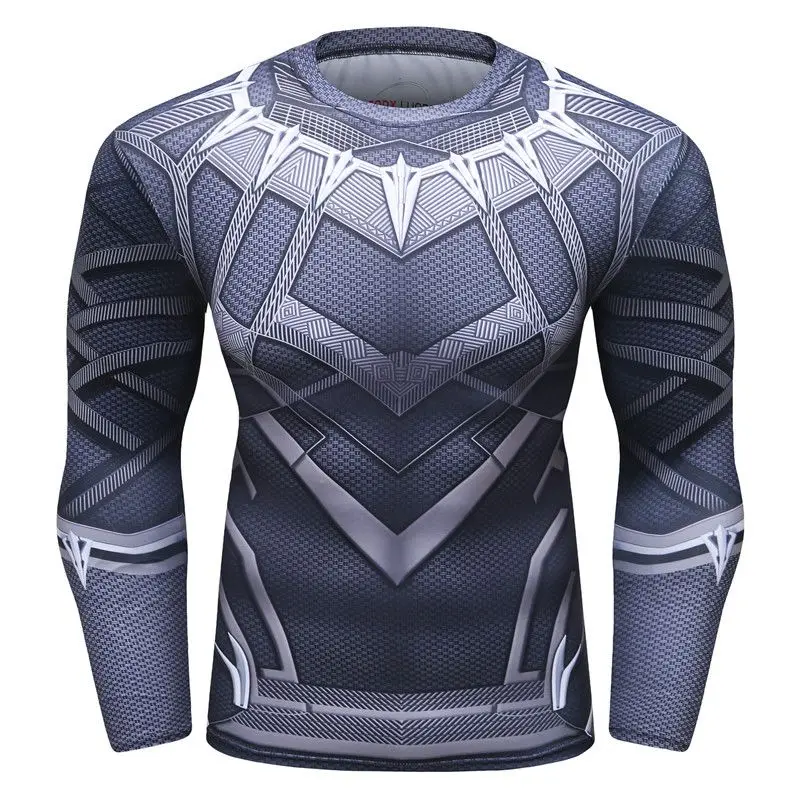 

Men Long Sleeve Running T-Shirts Quick Dry Gym Clothing Flexible Breathable For Fitness Yoga Rashgard With Print Jerseys