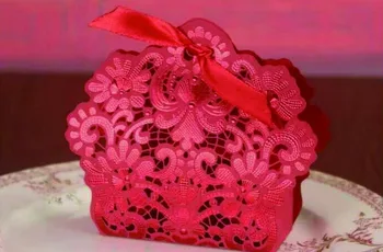 

creative red vine story ribbons carved candy bag DIY new marriage charm Shower Favor Boxes Wedding Party Gift hold bag
