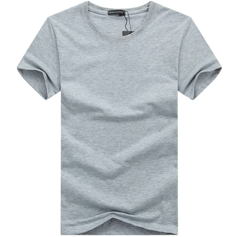 6 шт./партия, простые креативные Дизайнерские однотонные хлопковые футболки, мужские Новые поступления стильных мужских футболок с коротким рукавом, большие размеры 5XL