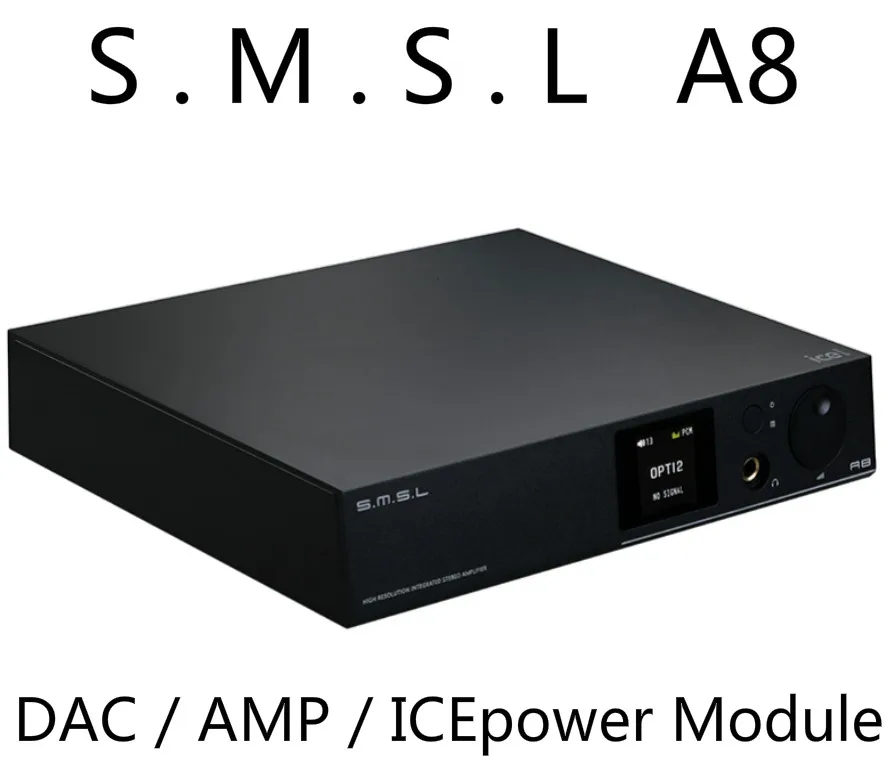 SMSL A8 125 wx2 Hi-Fi аудио цифровой усилитель мощности/DAC/усилитель для наушников ICE Power Module AK4490 DAC PCM 768 кГц DSD512 TPA6120 все в одном