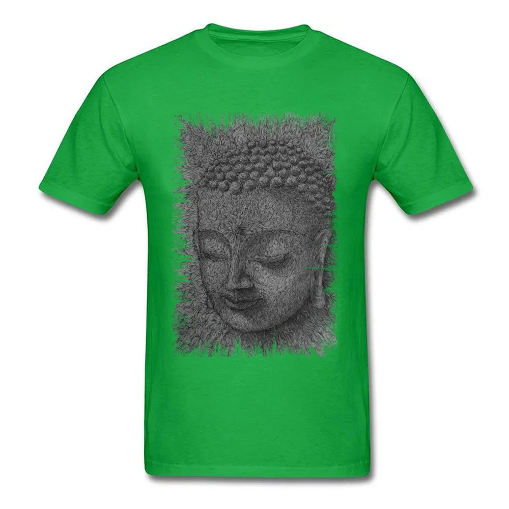 Buddha 100% Cotton Men's Short Sleeve Tops Shirts Funny Summer/Autumn Top T-shirts Group Top T-shirts Newest O-Neck Buddha green