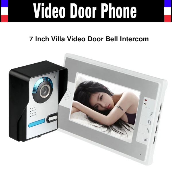 New 7 Inch font b Video b font Door Phone Intercom Doorbell Doorphone System IR Night