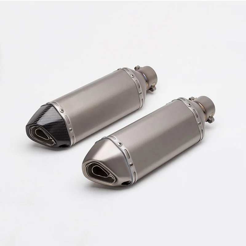 Titanium Alloy Length 370mm ID 51mm Universal font b Motorcycle b font font b Exhaust b