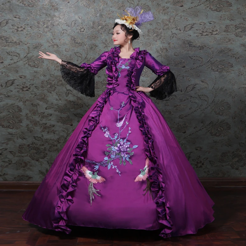 purple dinner gown