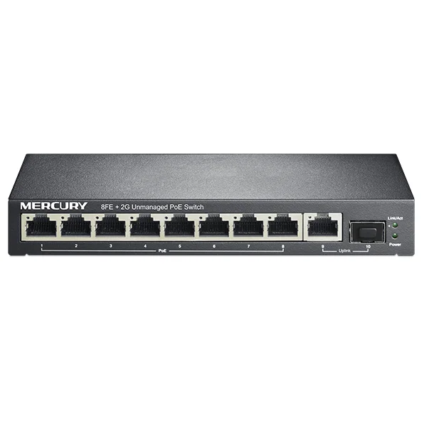Сетевой коммутатор 10 портов s 8 PoE 65 Вт VLAN 1000M RJ45 Uplink SFP сетевые коммутаторы с