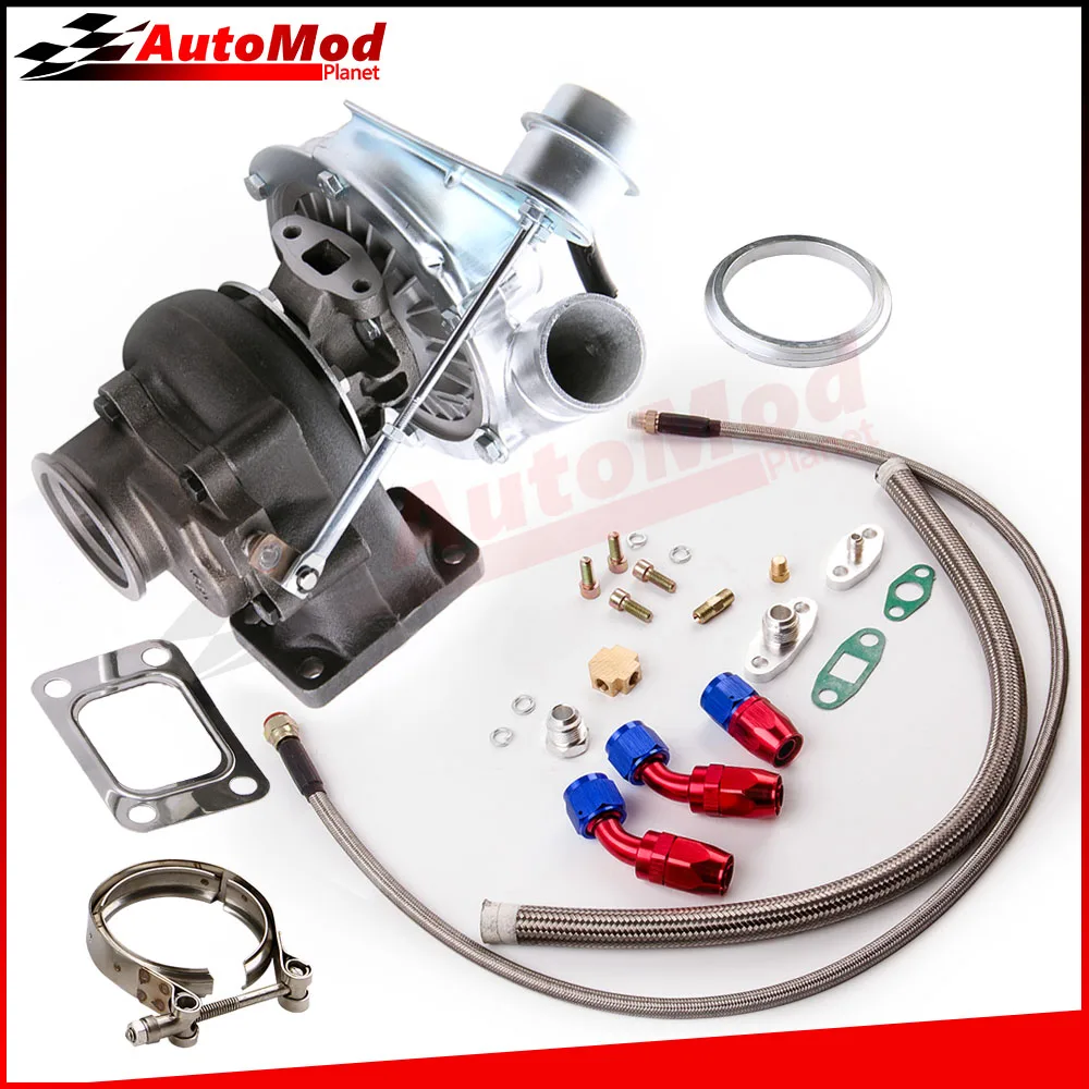 Buy T3 T4 T3T4 TO4E Turbo Turbocharger .63 A/R + Oil