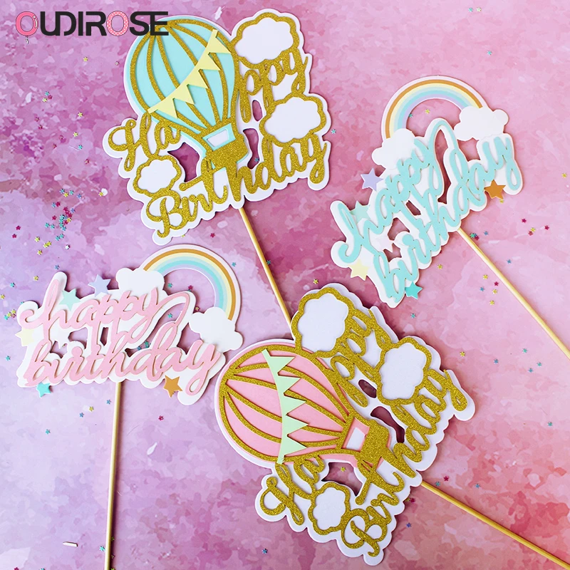 Hot-air-balloon-rainbow-Cake-Toppers-Happy-Birthday-Cake-Top-Flags-Glitter-Cake-Topper-Decorations-for (4)