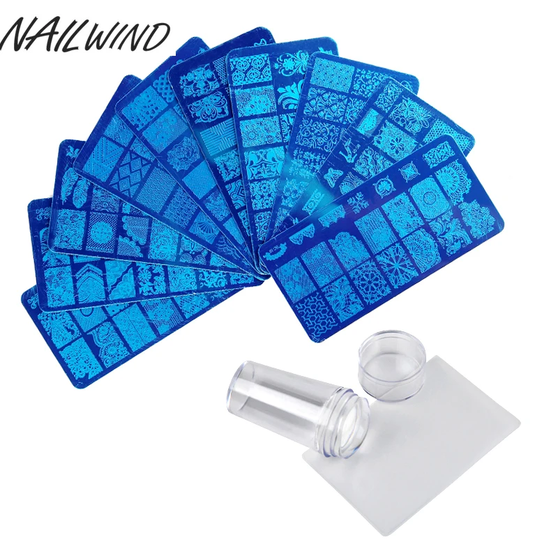 NAILWIND цветок DIY полировка штамповка прозрачный силиконовый дизайн ногтей