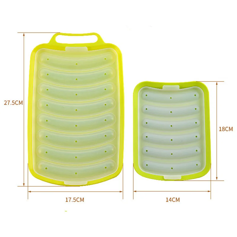 Силиконовая колбасная форма, DIY Форма для приготовления хот-догов с крышкой для быстрого завтрака, инструменты для выпечки колбасы, кухонные принадлежности