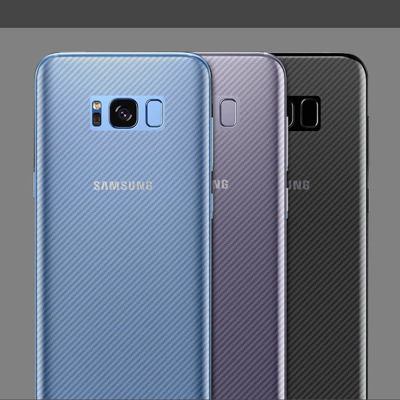 2 шт 3D прозрачный углеродного волокна Защитные пленки для samsung Galaxy S9+ S9 плюс S8+ Примечание 8 сзади Экран протектор не Стекло