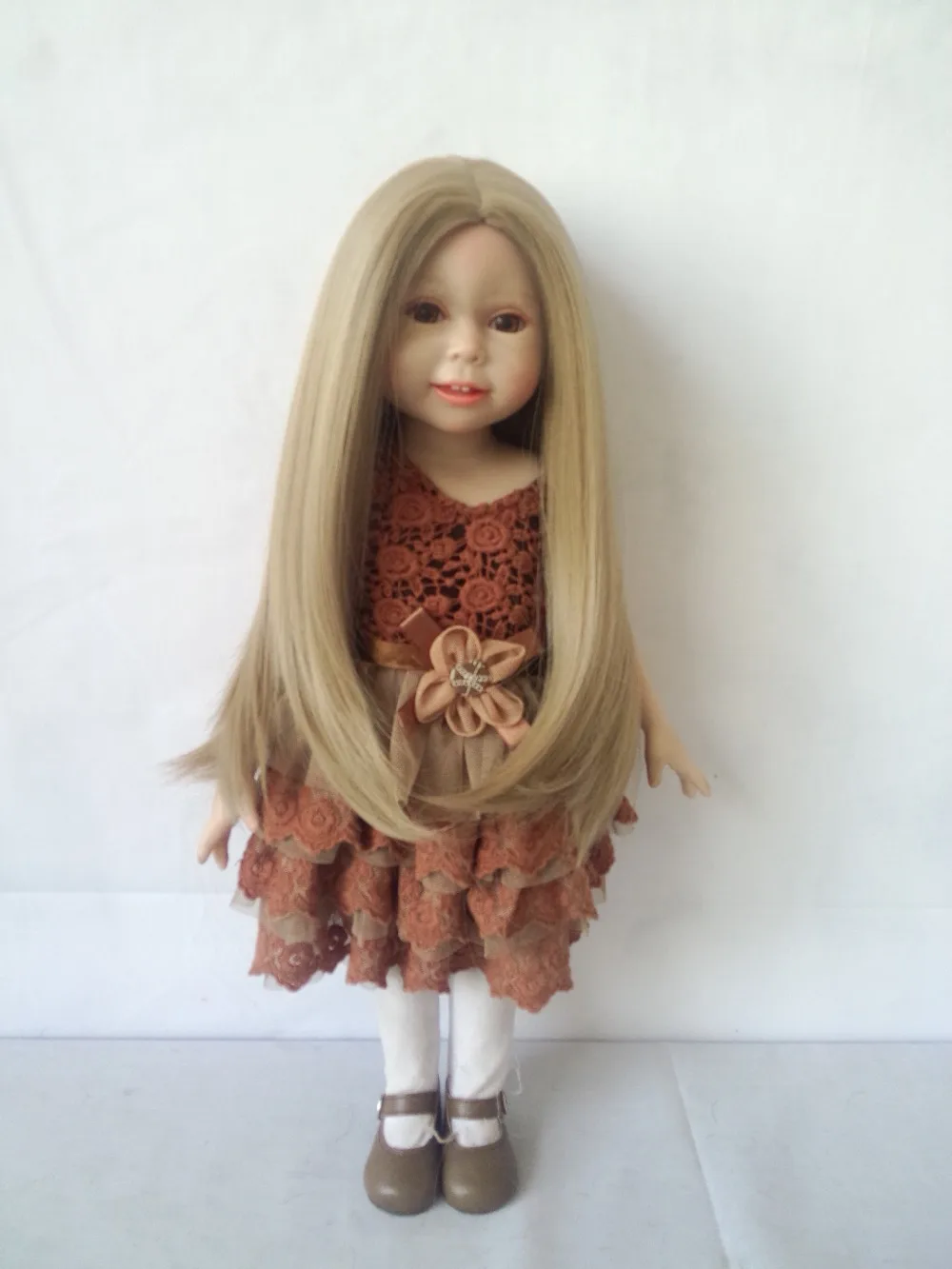Термостойкие волокна ЦЕНТР расставания девушка стиль куклы парики для 1" Высота американские кукольные аксессуары