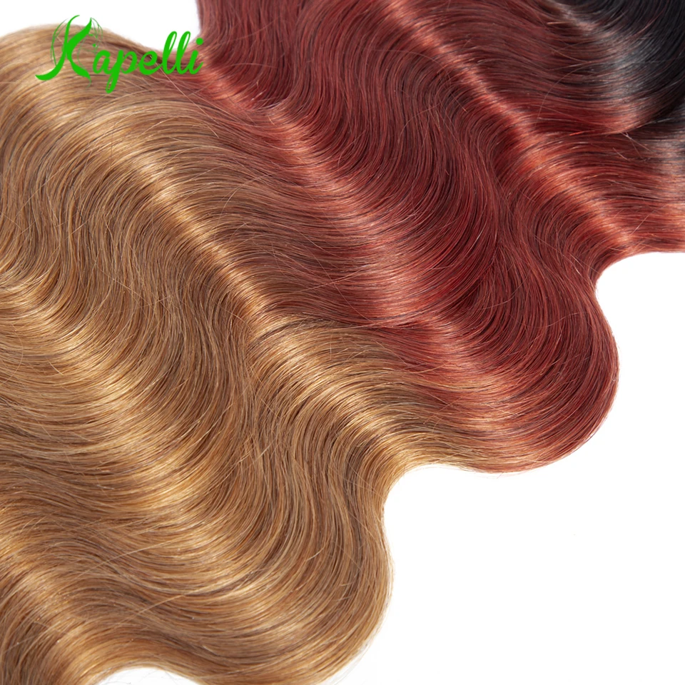 Malaysia Body Wave 3 Tone T1B/33/30 Ombre Hair Weave Bundles Remy 100% Human Hair Extensions Can Buy 1/3/4 Bundles Free Shipping