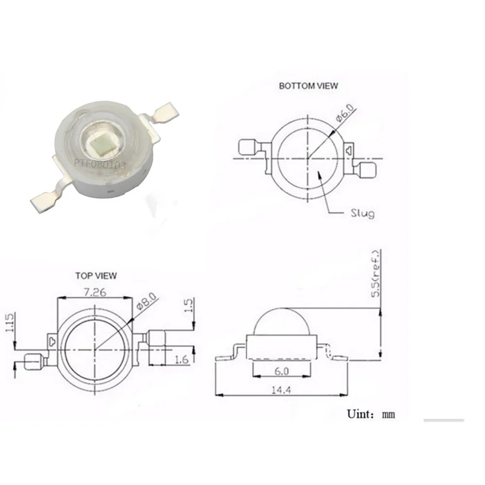 Высокая мощность светодиодный чип 1 Вт 3 Вт 5 Вт голубой COB SMD диод DIY наружная настенная прожекторная софитная лампа для 1 3 5 Вт светильник с бусинами