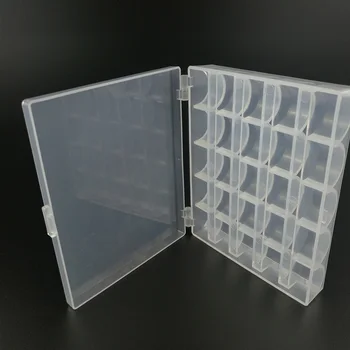 

25 Slots Empty Bobbins Spools Box Sewing Machine Bobbin Case Covers Sewing Crafts Plastic Case Storage Box for Sewing Machine