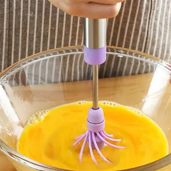 

Upspirit Silicone Manual Egg Liquid Whisk Beater Flour Milk Cream Butter Mixer Hand Egg Blender Kitchen Gadgets
