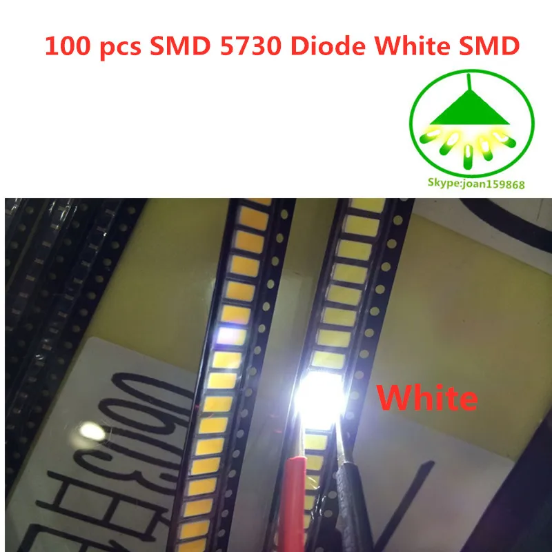 5730 шт. SMD 200 Диод Белый SMD 5730 0,5 Вт светодио дный 6000 К супер яркий чип 6500 SMD 5630 5730SMD 150mA PCB SMT светодиод