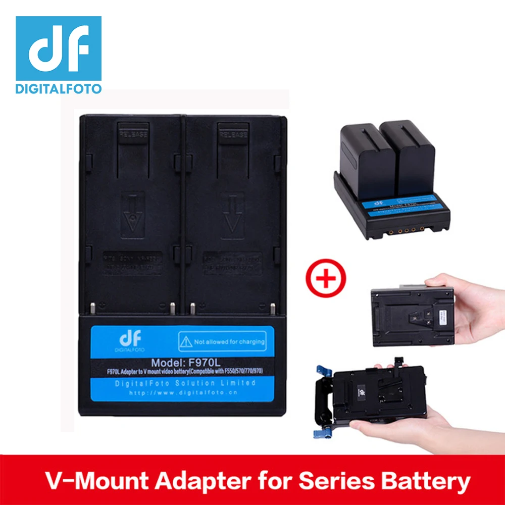 Адаптер для аккумулятора DF digitolfoto F970L F550 F570 F770 F970 крепление на батарейку V пластина