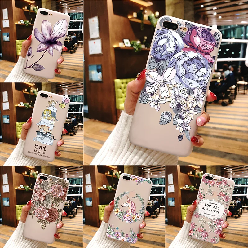 3D чехол с тиснением в виде цветка для Xiaomi Mi 9 8 A2 Lite A1 Redmi Note 6 7 5 3 Pro 7S 4 Global 4X 5A S2 4A Plus 6A