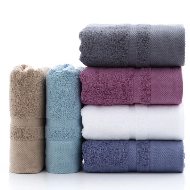 

Luxury Dobby Solid Color Bath Towel Set Hamam Spa Face Towels Cotton for Couple