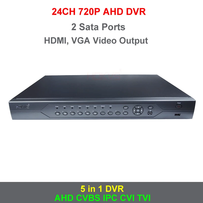 Hokvs 24CH Порты и разъёмы CCTV AHD DVR HVR advr AVR гибриды цифровой сети видео Регистраторы P2P