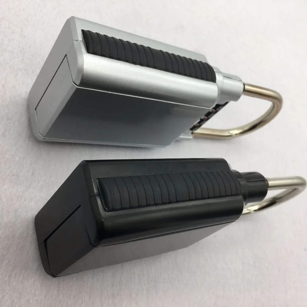 Silver 4 Digit Combination Password Safety Key Box Lock Padlock Storage Keys Organizer Zinc Alloy