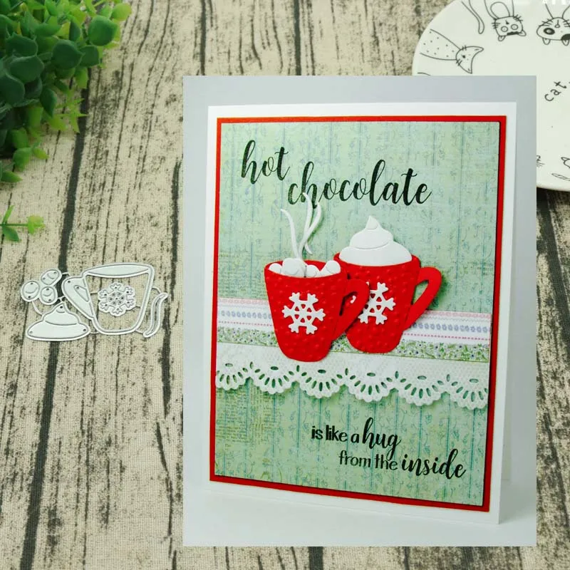 

Coffee cup Metal Cutting Dies Stencil for DIY Scrapbooking Photo Album Embossing Paper Cards Decorative Crafts