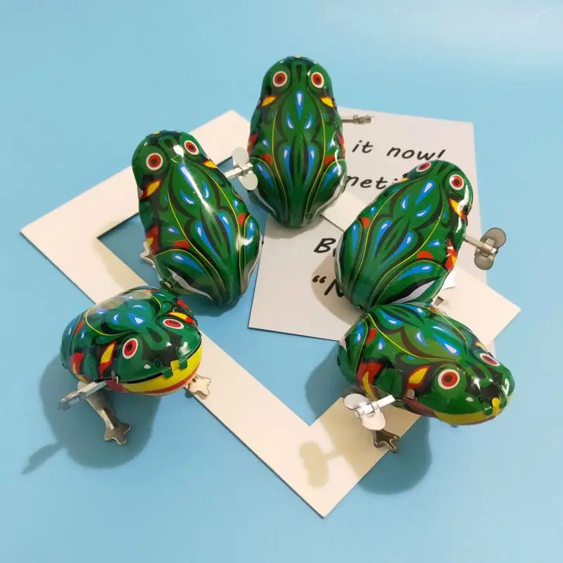 New 1pcs Kids Classic Jumping Tin Toys Wind Up Metal Clockwork Vintage Kid Jumping For Frogs Action Figures For Children New 1pcs Kids Classic Jumping Tin Toys Wind Up Metal Clockwork Vintage Kid Jumping For Frogs Action Figures For Children