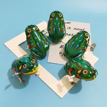 New 1pcs Kids Classic Jumping Tin Toys Wind Up Metal Clockwork Vintage Kid Jumping For Frogs Action Figures For Children New 1pcs Kids Classic Jumping Tin Toys Wind Up Metal Clockwork Vintage Kid Jumping For Frogs Action Figures For Children
