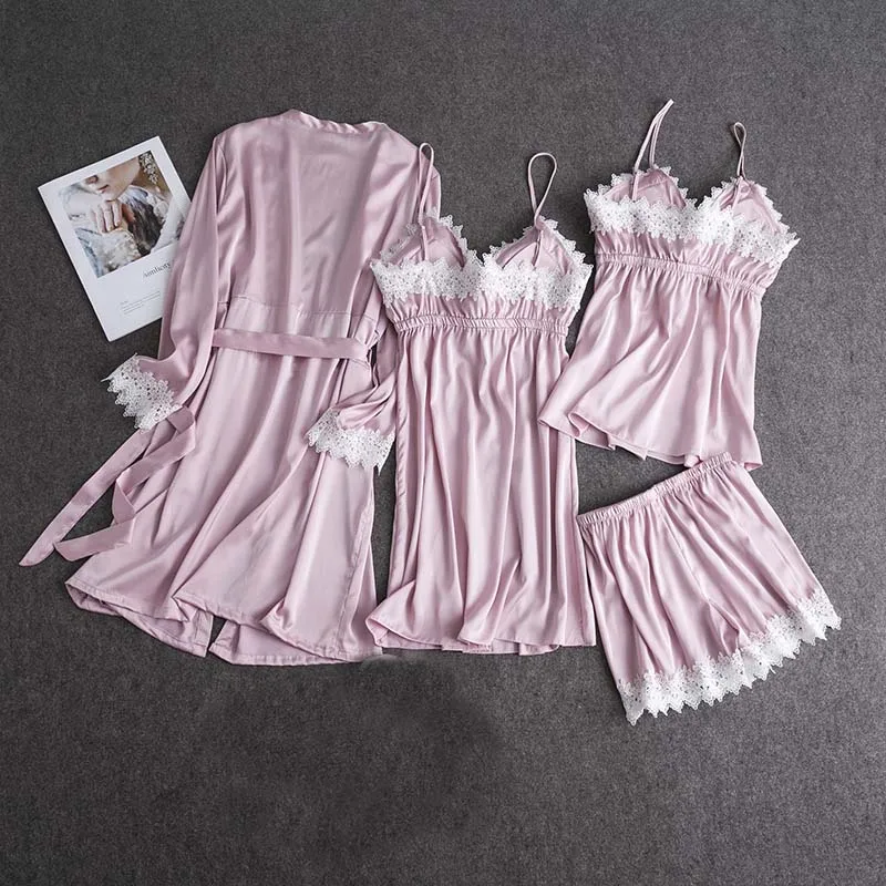 MECHCITIZ-2019-new-women-s-robe-gown-sets-spring-silk-satin-bathrobe-sleepwear-dress-short-lace (4)