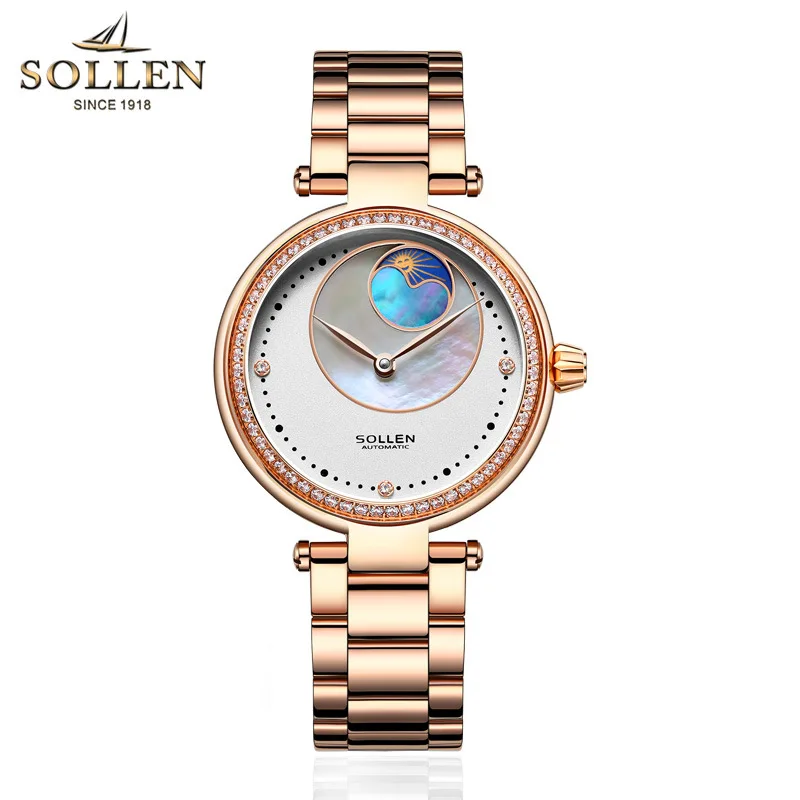 

Relogio Masculino womens Watches Top Brand Luxury crystal Automatic Mechanical Watch women Full Steel dress Waterproof Watches
