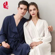 Для женщин, одежда для сна, одежда для сна, вафельные халаты однотонные летние хлопковые кимоно халаты для подружек невесты спа Халат Домашняя одежда для сна банный Халат