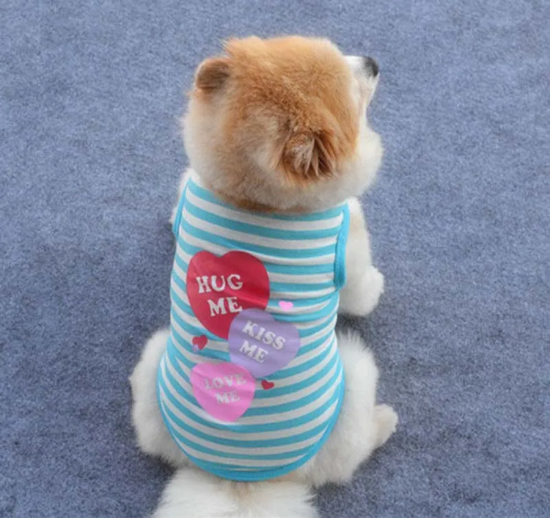 Cotton Pet Clothing Cat Puppy Classic Striped T-Shirt Vest Small Dog Shirt Comfy and Breathable 2017 Newly Pet Apparel8