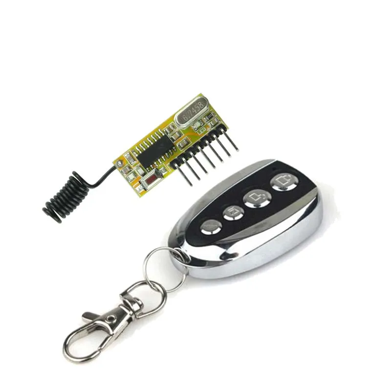 

Super Heterodyne 5V DC 4CH RF Receiver Transmitter Module Output DC5V 4CH high Level TTL Transceiver Module Relay driver Module