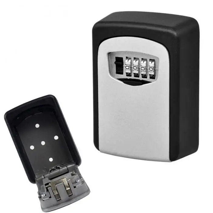 Wall Mount Key Storage Lock Secret Safe Box Holder 4 Digital Combination Password Outdoor Sports Security Tools caja fuerte