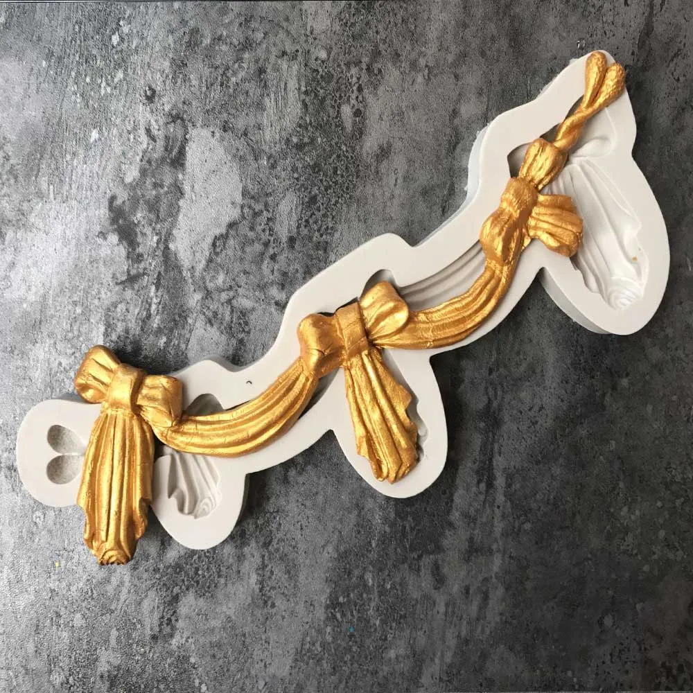 Sugarcraft Bow Shape silicone mold fondant mold cake decorating tools chocolate gumpaste mold K087