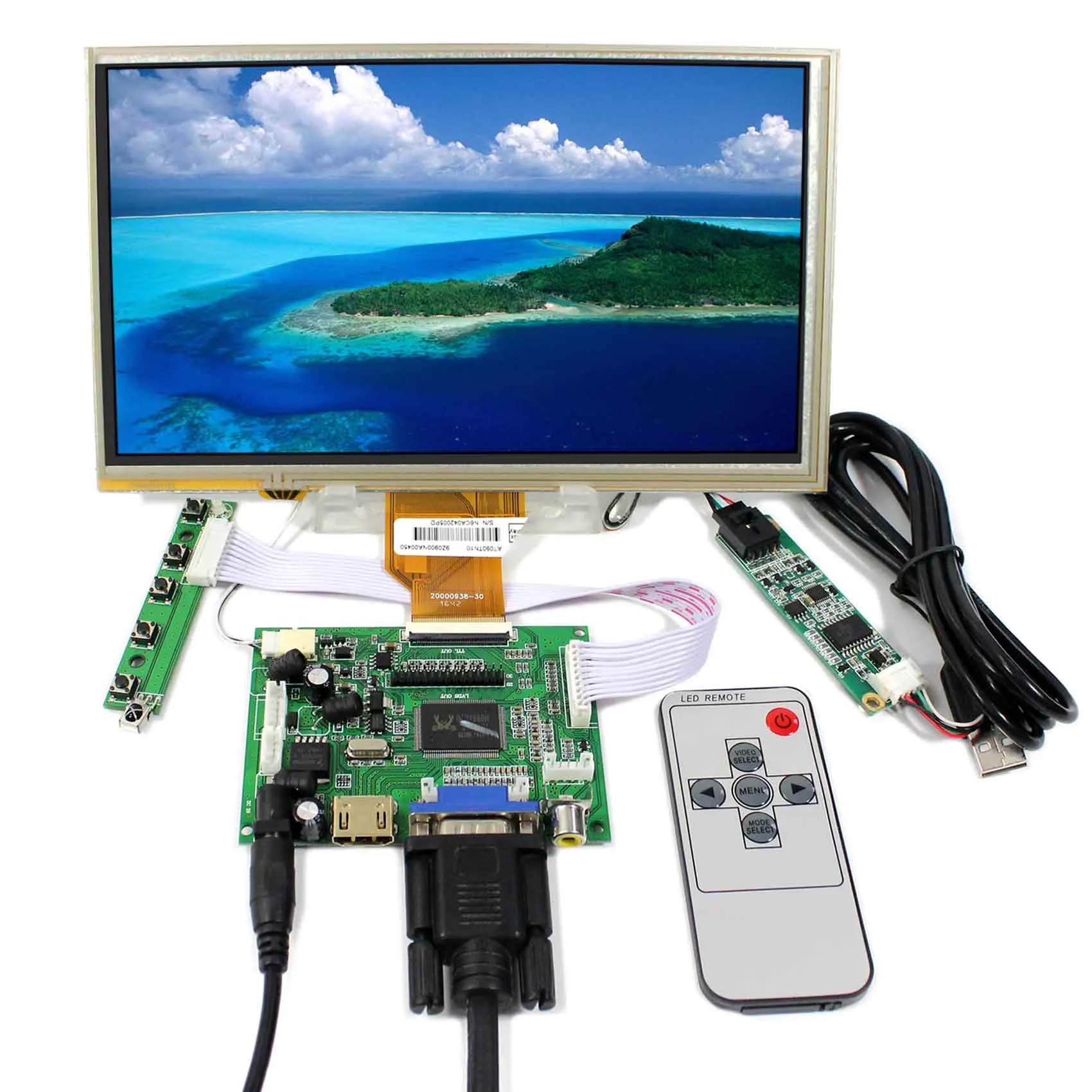 HDMI VGA 2AV ЖК-плата контроллера+ " AT090TN10 AT090TN12 800x480 ЖК-экран с сенсорной панелью