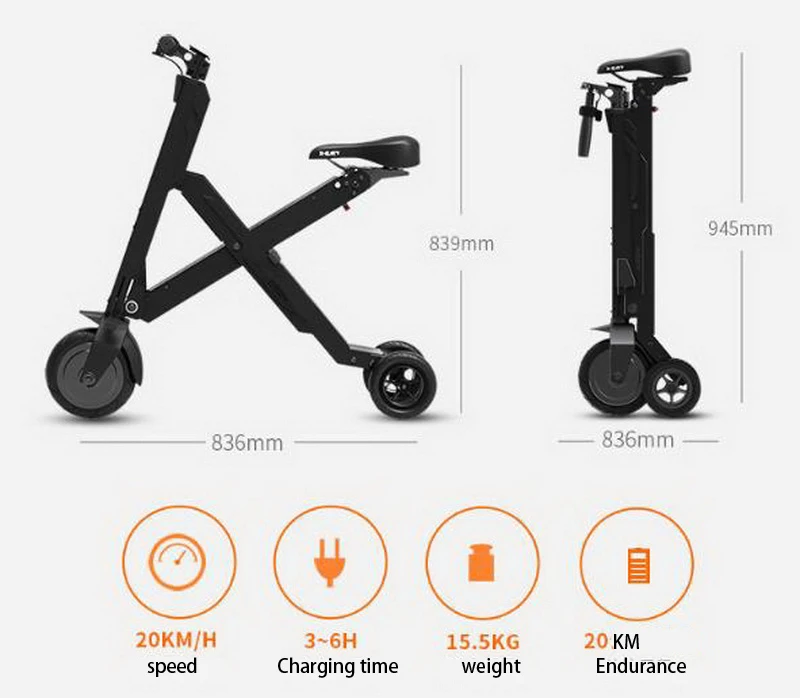 Flash Deal 310437/Intelligent folding electric scooter balance car lithium battery APP control/Endurance 20 KM/E-ABS electronic brake 8