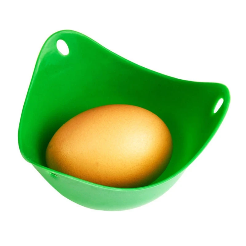 Household Silicone Egg Cooker Non-Toxic High Temperature Resistant Boiled Egg Packer For Ovens Microwave Random Color