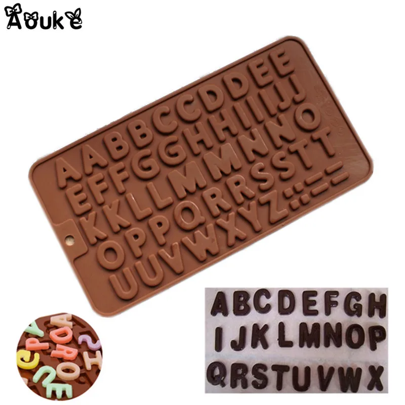 

Letter English Alphabet Shape Chocolate Cake Molds Fondant Cookies Silicone Mold Wedding Cake Decorating Moulds DIY Baking Tools