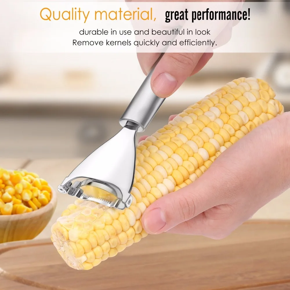 Best Utensils Stainless Steel Corn Peeler Ergonomic Kitchen Tools Corn