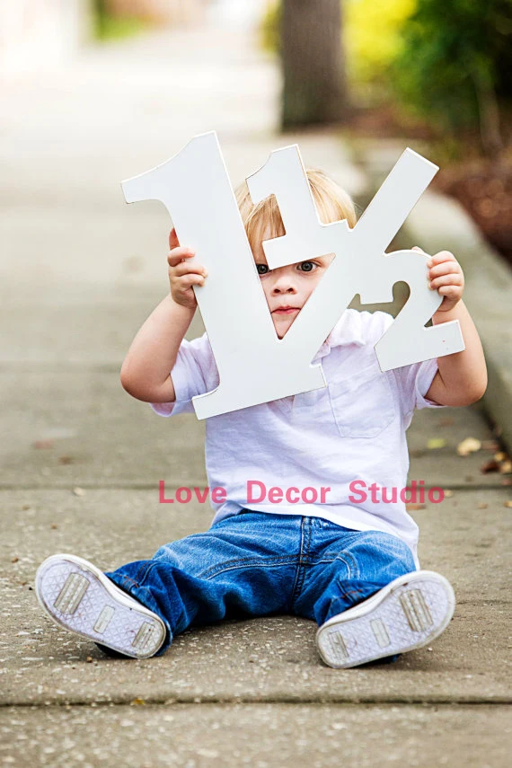 free shipping18 Month Old Toddler Photo Prop 9 9inch 1 1/2 for 18 Month Photo Shoot Photography Props- Large Wooden Number Sign