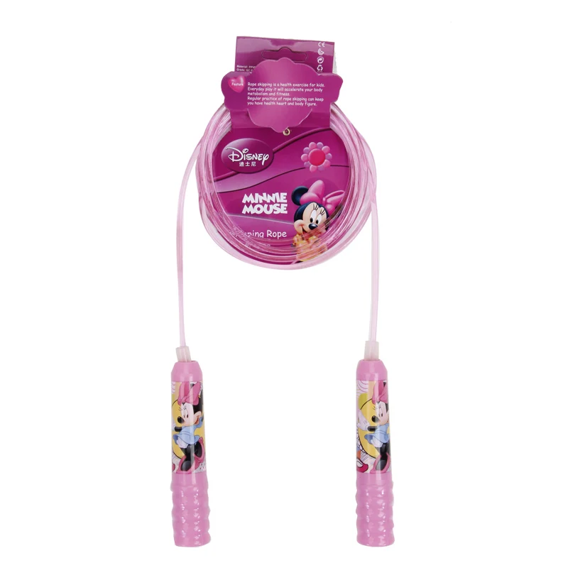 DISNEY Mickey Minnie baby gym skipping rope 8 feet Plastic Handle Jump Rope Crossfit Fitness Equipment For kid boy girl gift