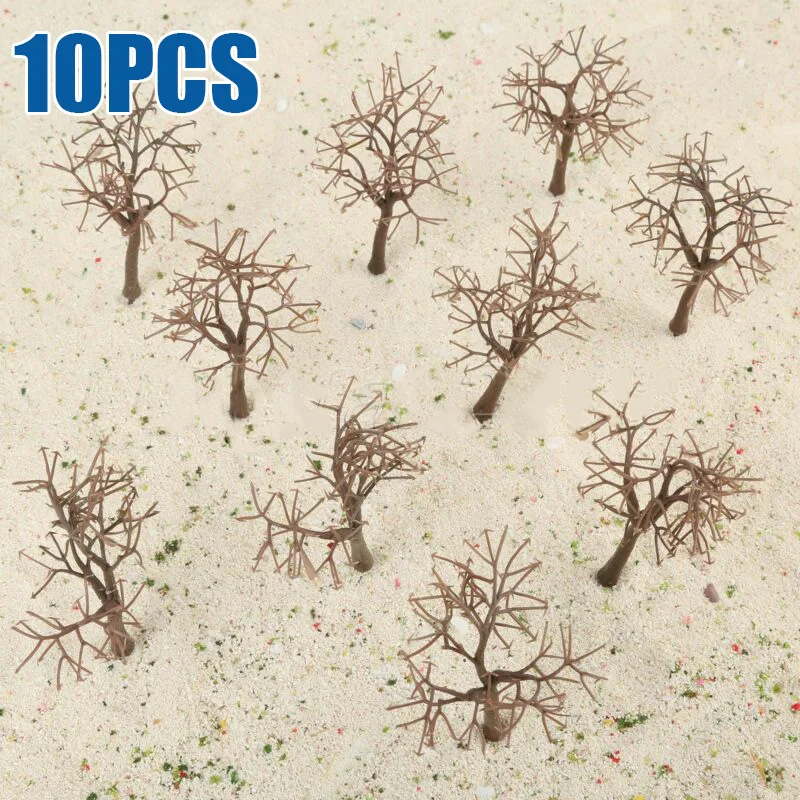 

10 Pc Brown Model Bare Trunk Tree Plastic 12cm Train Railway Scenery HO OO Scale