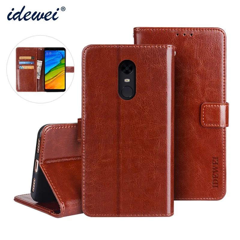 IDEWEI For Xiaomi Redmi 5 Plus Case Cover Luxury Leather Phone Redmi5 Protective Flip Wallet | Мобильные телефоны и