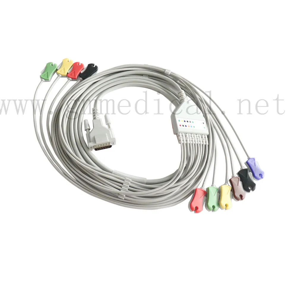 Совместим с кабелем Schiller EKG IEC 10-lead DB15M&gt грабббер. |
